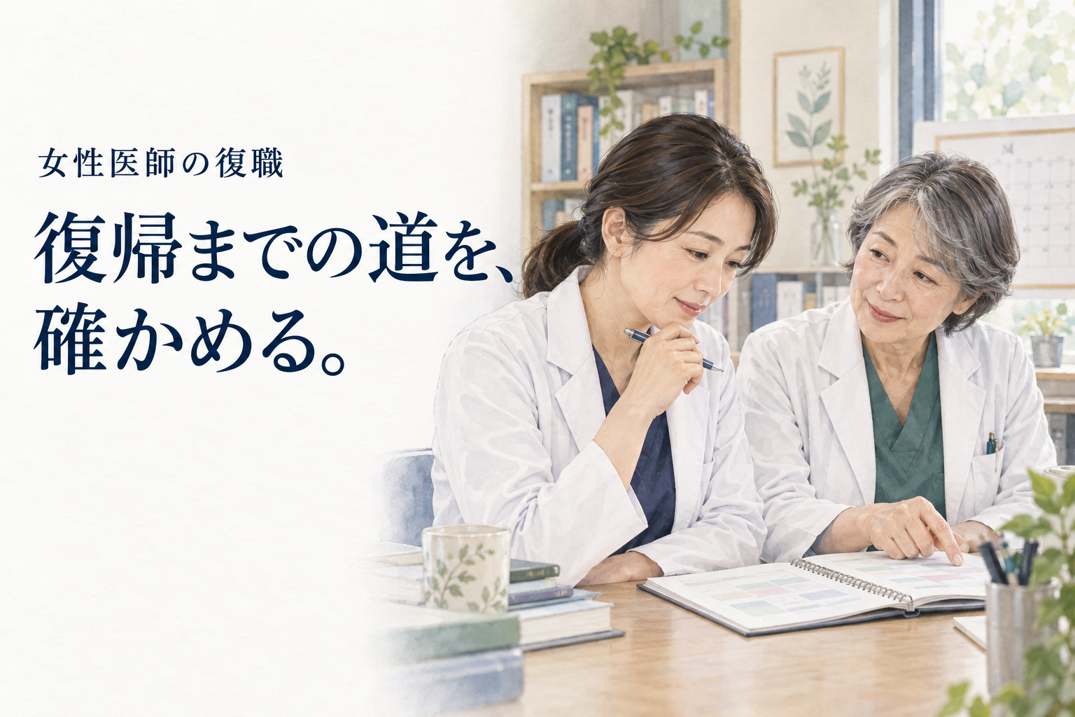 医師 復職。女性医師向けの復職相談を中心に、対象地域、研修の受付、費用の確認先を分けます。